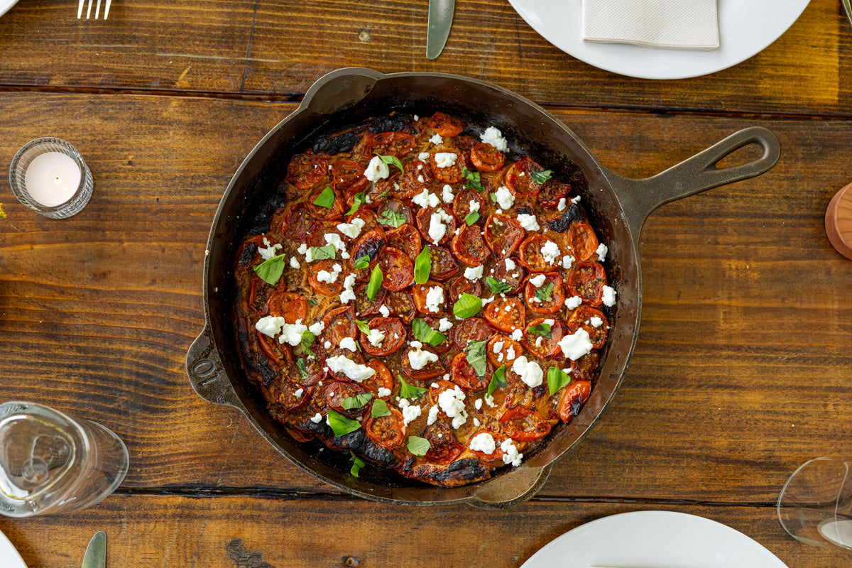 Easy Cast Iron Tomato Tarte Tatin