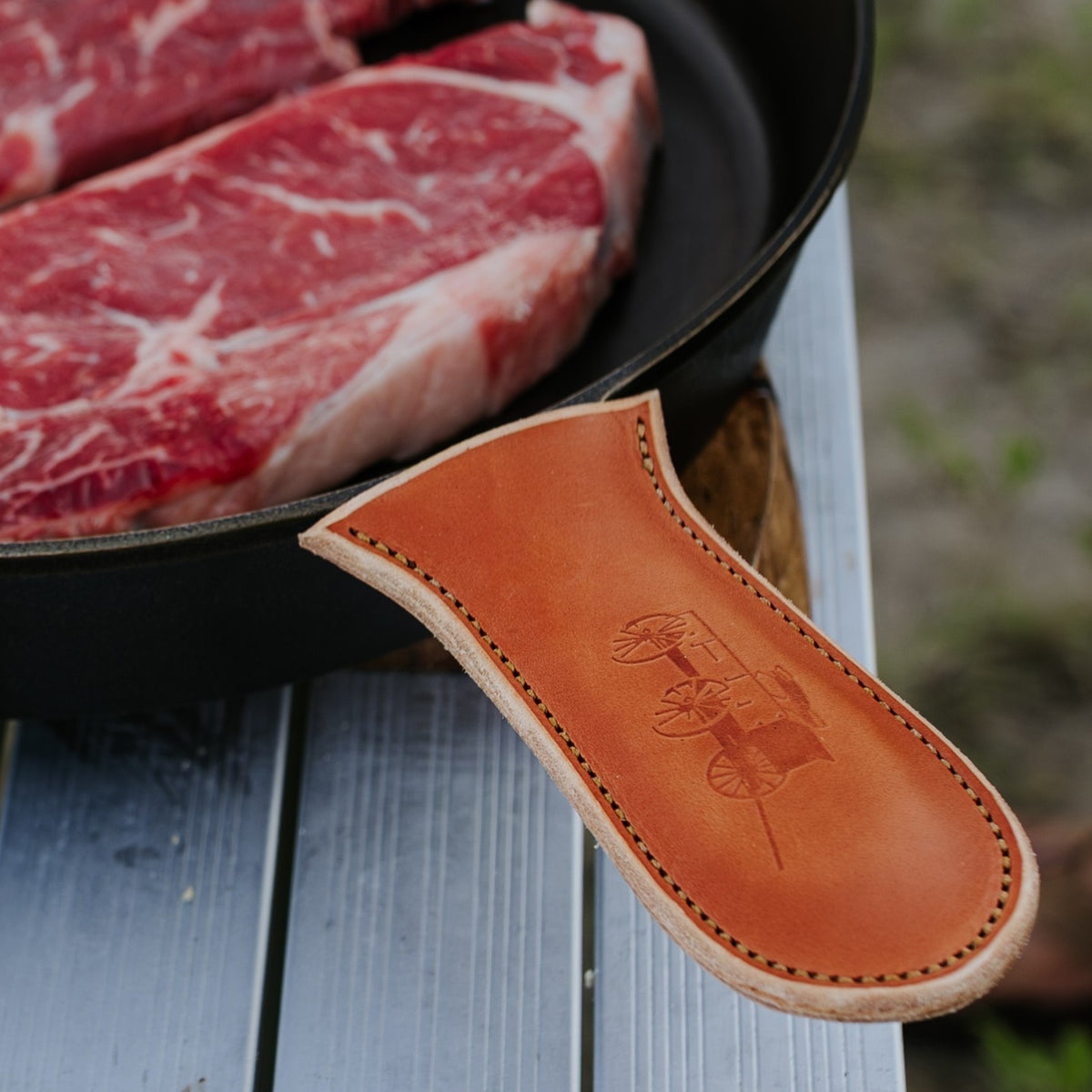 Leather Cast Iron Skillet Handle Cover